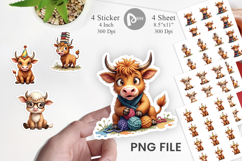 Highland Cow Farm Friends Sticker Product Image 1