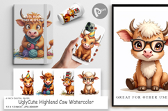 Highland Cow Farm Friends Digital Paper Product Image 1