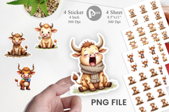 Highland Cow Farm Friends Sticker Product Image 1
