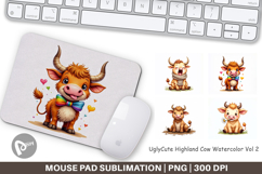 Highland Cow Farm Friends Mouse Pad Product Image 1
