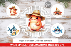 UglyCute Ocean Oddities Wind Spinner Product Image 1