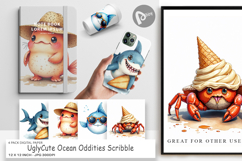 UglyCute Ocean Oddities Digital Paper Product Image 1