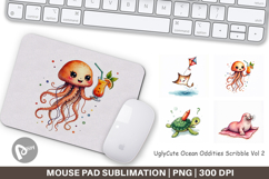 UglyCute Ocean Oddities Mouse Pad Product Image 1