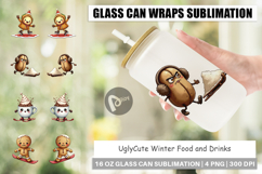 UglyCute Winter Food &amp; Drinks Glass Can Product Image 1