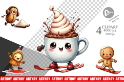 UglyCute Winter Food &amp; Drinks Clipart Product Image 1