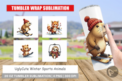 Winter Sports Animals Tumbler Product Image 1