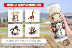 Winter Sports Animals Tumbler Product Image 1