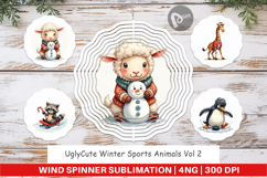 Winter Sports Animals Wind Spinner Product Image 1