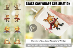 Woodland Monsters Sports Glass Can Product Image 1