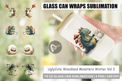 Woodland Monsters Sports Glass Can Product Image 1