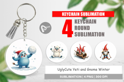 Yeti &amp; Gnome Winter Games Keychain Product Image 1