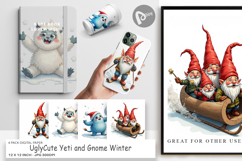 Yeti &amp; Gnome Winter Games Digital Paper Product Image 1