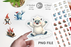 Yeti &amp; Gnome Winter Games Sticker Product Image 1