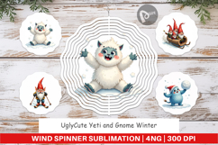 Yeti &amp; Gnome Winter Games Wind Spinner Product Image 1