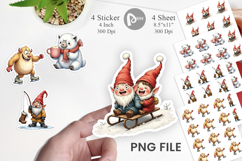 Yeti &amp; Gnome Winter Games Sticker Product Image 1