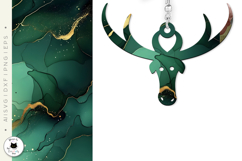 Minimalist Reindeer Earrings SVG | Christmas Earrings Product Image 4