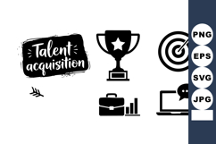 Talent Acquisition Icons Trophy Target Laptop Product Image 1