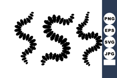 Abstract Black Seed Pod Shapes Vector Illustration Product Image 1