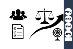 Business Growth Concept Team Checklist Icons Product Image 1