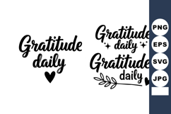 Gratitude Daily Inspirational Hand Lettering Designs Product Image 1