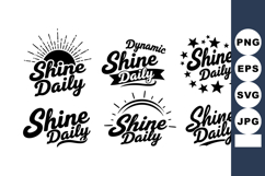Shine Daily Typography Set With Sun And Star Elements Product Image 1
