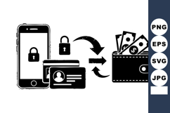 Secure Mobile Payment Transfer Vector Design Product Image 1