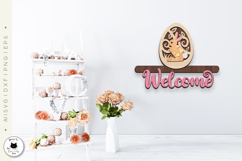 Layered Easter Welcome Sign Laser Cut | Easter Bunny Sign Product Image 4
