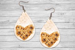 Sunflowers earrings sublimation, earrings sublimation design Product Image 1