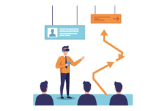 Man wearing virtual reality headset presenting futuristic na Product Image 1