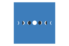 Lunar phases sequence in minimal flat design showing moon cy Product Image 1
