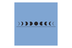 Moon phases sequence in flat minimal style showing lunar cyc Product Image 1