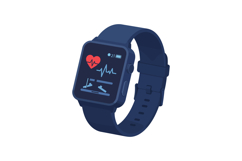 Smartwatch with health monitoring digital interface flat des Product Image 1