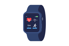 Smartwatch fitness tracker with heart rate monitor and step Product Image 1