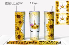 Sunflowers tumbler,Unicorn Tumbler,20 oz skinny tumbler Product Image 1