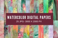 Watercolor digital papers bundle|Watercolor textures bundle Product Image 7
