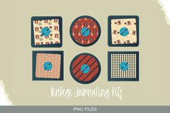 UK Retro Postage Pattern Buttons Product Image 1