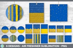 Bundle of six Ukraine car air freshener sublimation designs