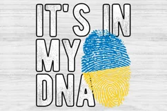 It's in my DNA Ukraine Flag Fingerprint PNG Sublimation Product Image 1