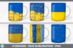 Bundle of six Ukraine mug sublimation designs