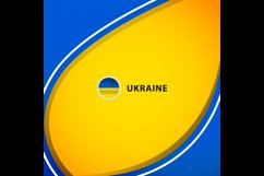 Ukraine square layout background concept design template Product Image 2