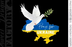 Pray for Ukraine PNG, Ukraine sublimation design Product Image 1