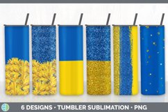 Bundle of six Ukraine sublimation tumbler designs