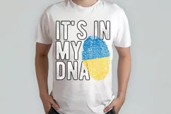 It's in my DNA Ukraine Flag Fingerprint PNG Sublimation Product Image 2