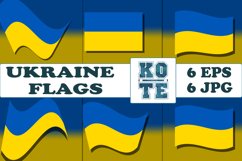6 Ukrainian flags Product Image 1