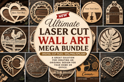 Ultimate Laser Cut Wall Art Mega Bundle,Laser Cut SVG Bundle Product Image 1
