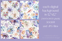 Umbrella Patterns, Pretty Flowers Seamless Patterns, s1 Product Image 2