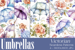 Umbrella Patterns, Pretty Flowers Seamless Patterns, s14 Product Image 1