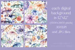 Umbrella Patterns, Pretty Flowers Seamless Patterns, s15 Product Image 2