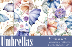 Umbrella Patterns, Pretty Flowers Seamless Patterns, s16 Product Image 1