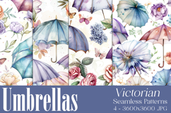 Umbrella Patterns, Pretty Flowers Seamless Patterns, s3 Product Image 1